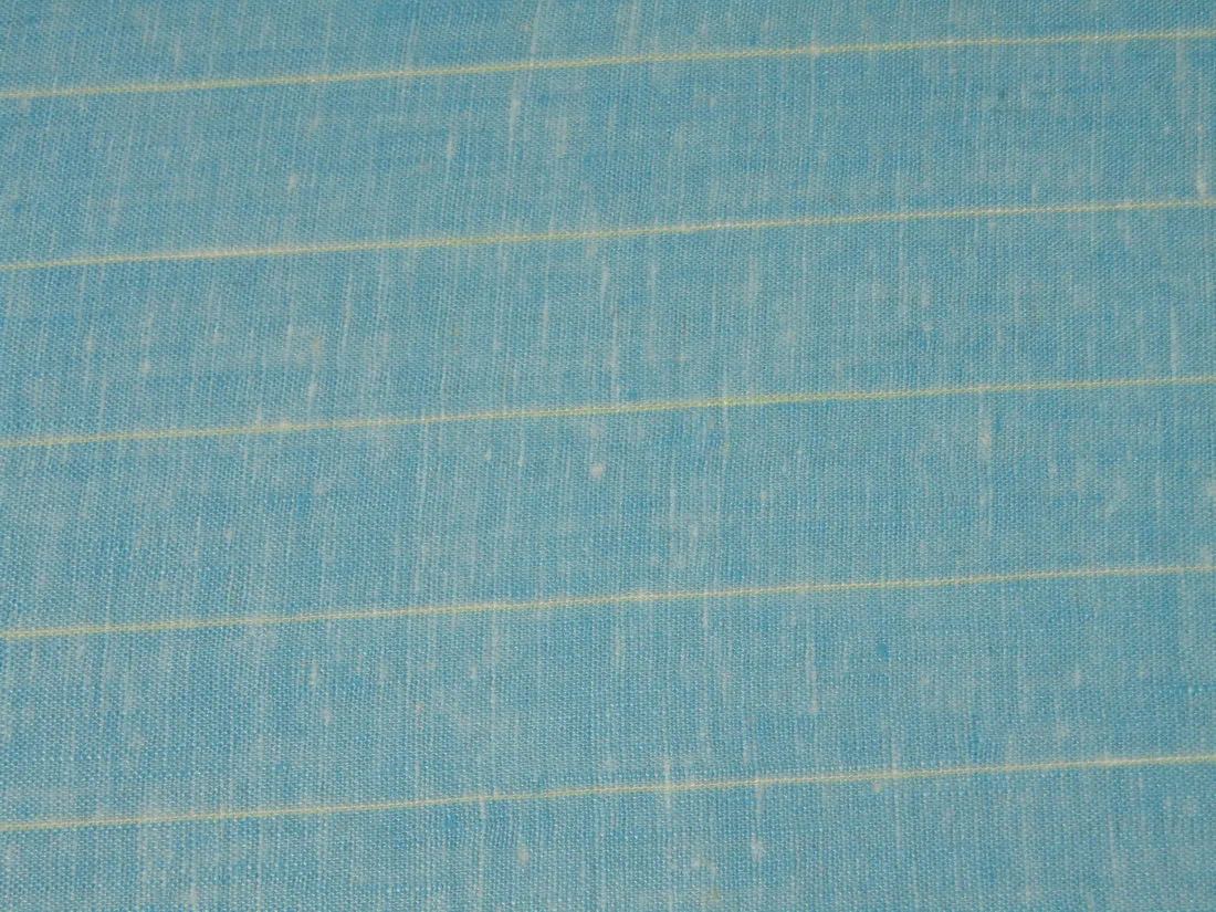 100% Linen Blue and Beige stripe 60's Lea Fabric 58" wide [10800]