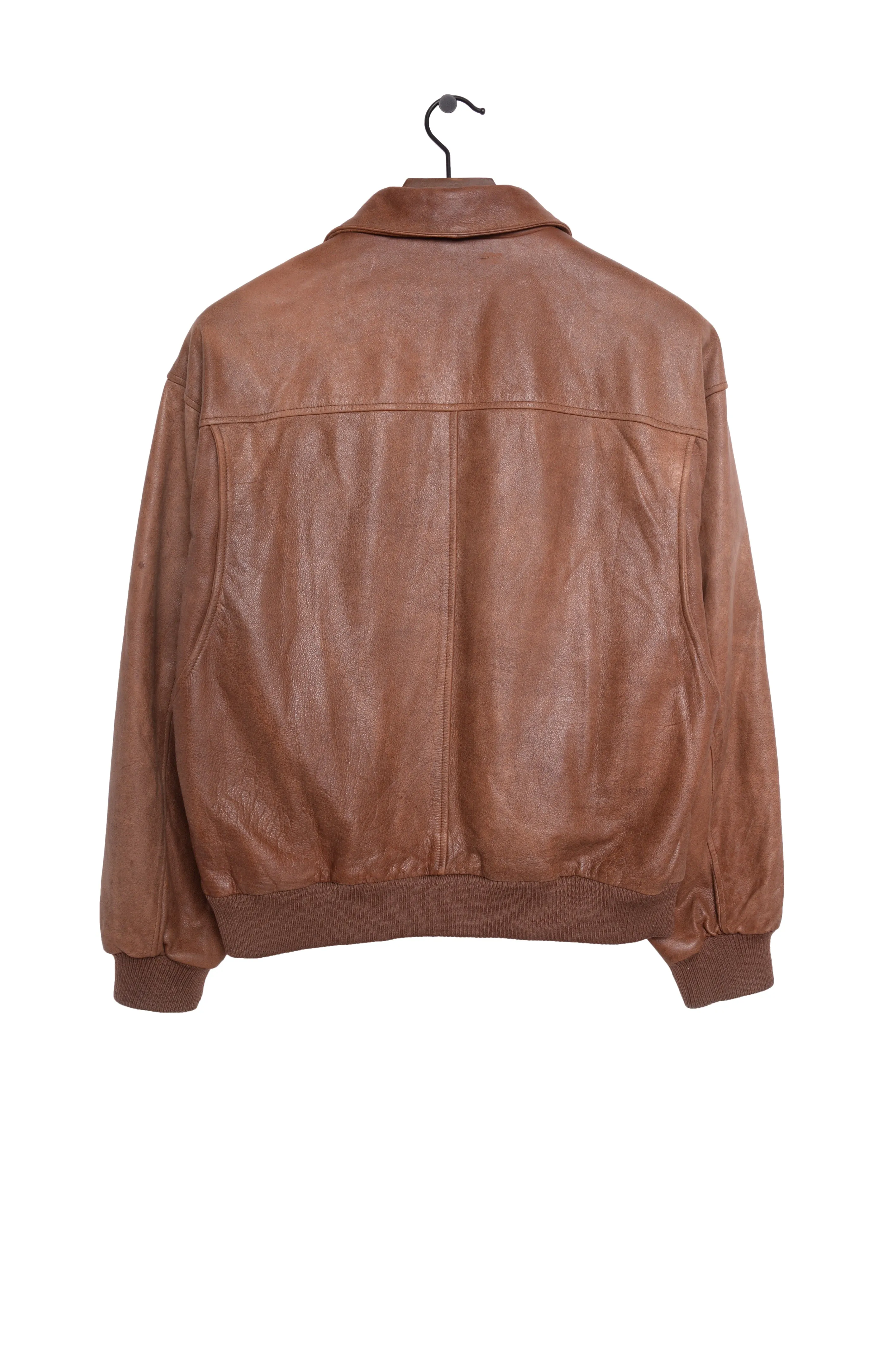 1980s Caramel Leather Bomber