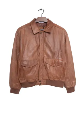 1980s Caramel Leather Bomber