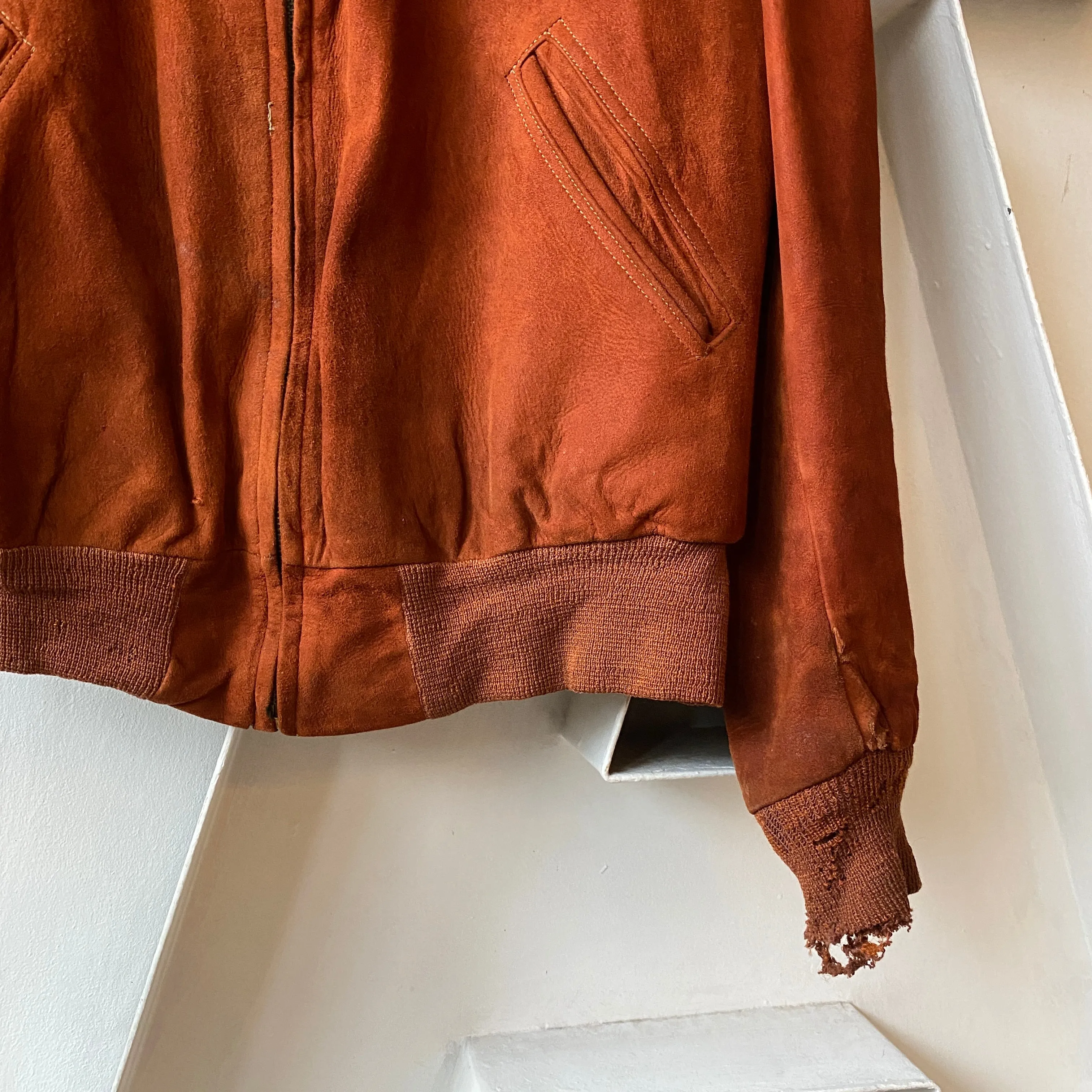 50’s Californian Suede Leather Bomber - Large