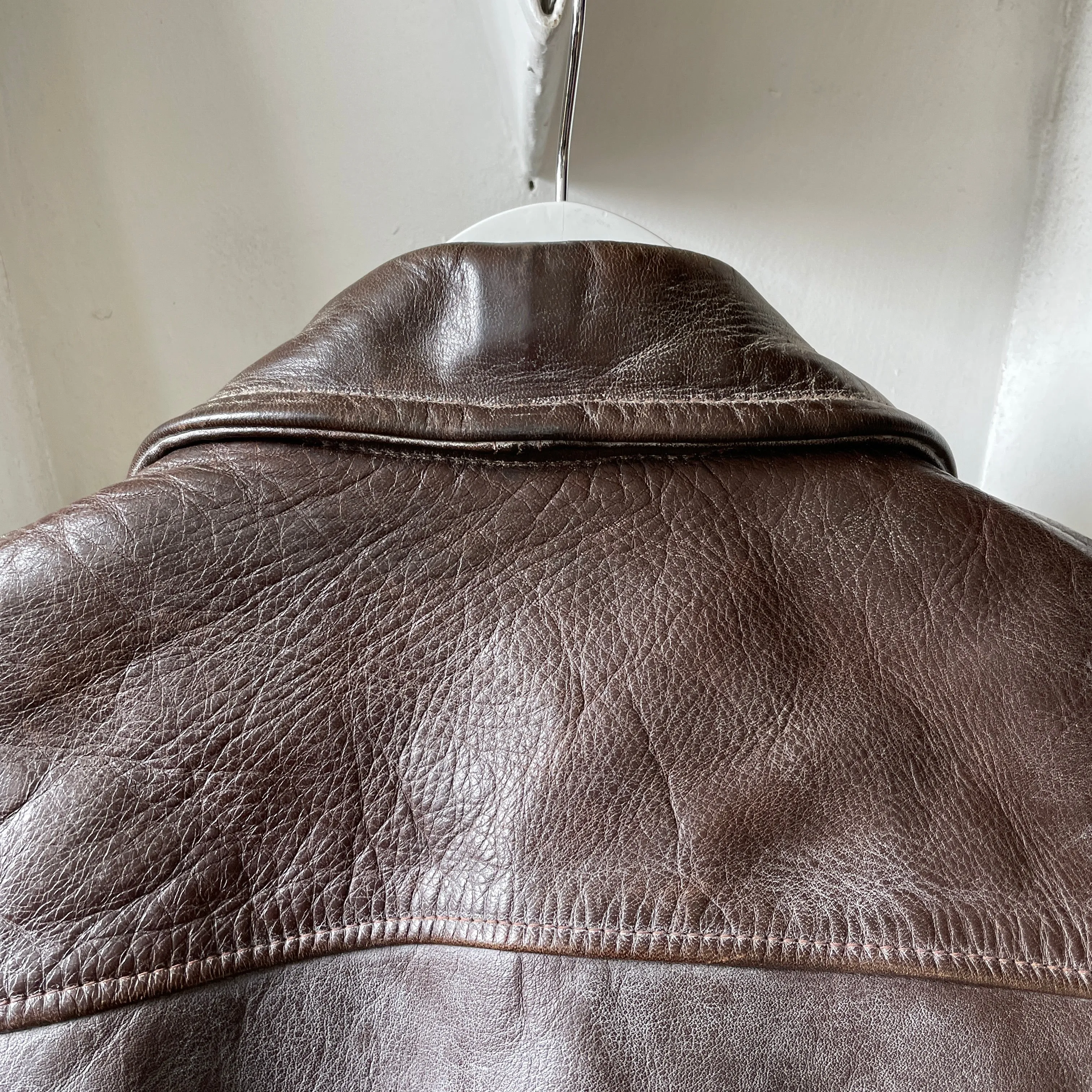 50’s Horse Hide Leather Jacket - Medium