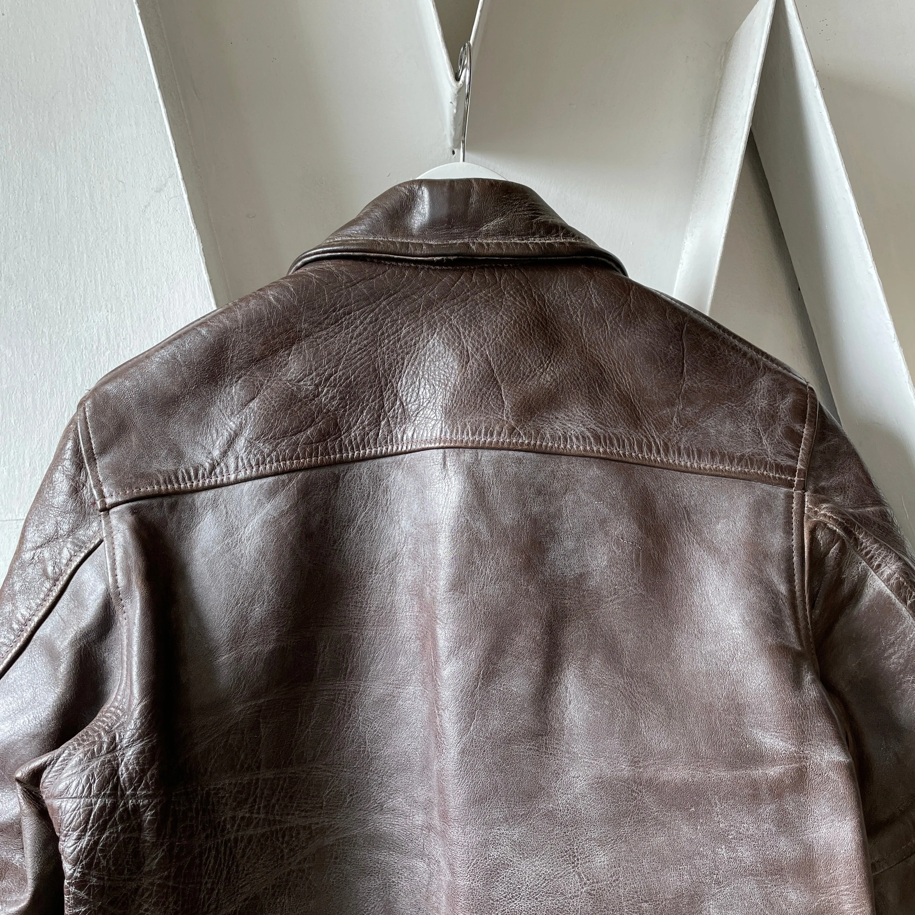 50’s Horse Hide Leather Jacket - Medium