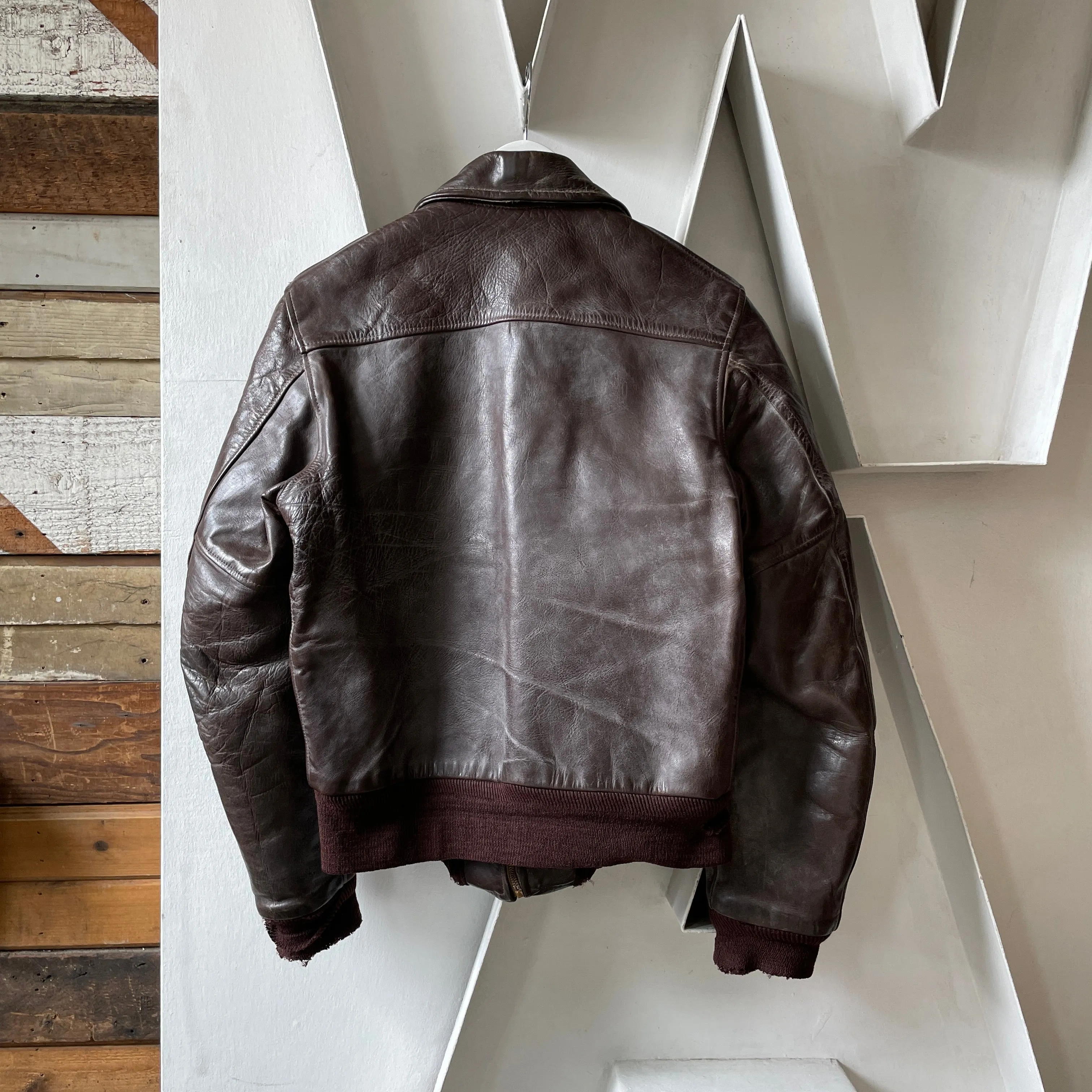 50’s Horse Hide Leather Jacket - Medium