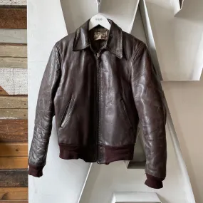 50’s Horse Hide Leather Jacket - Medium
