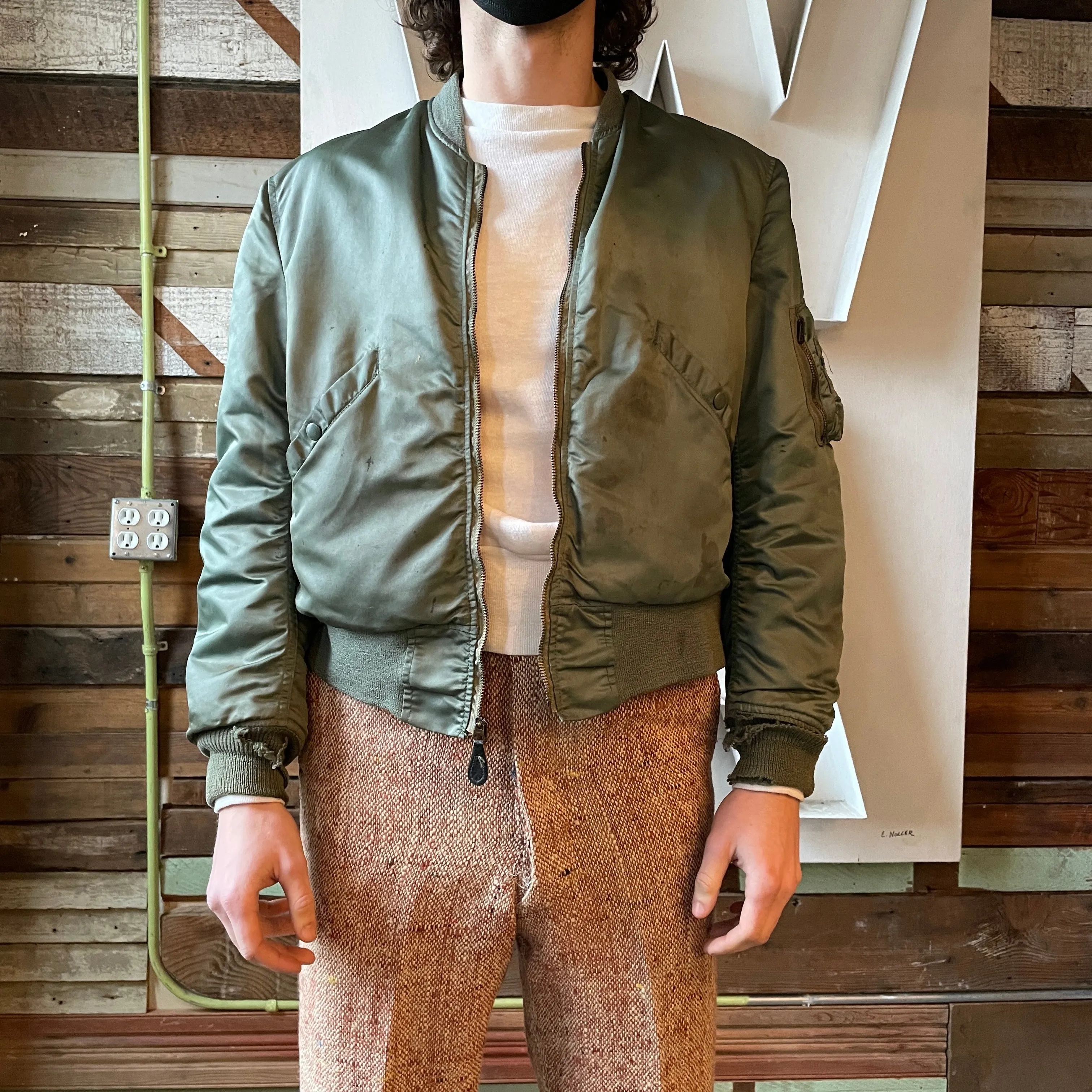 60’s L2-B Satin Lined Reversible Bomber - Medium