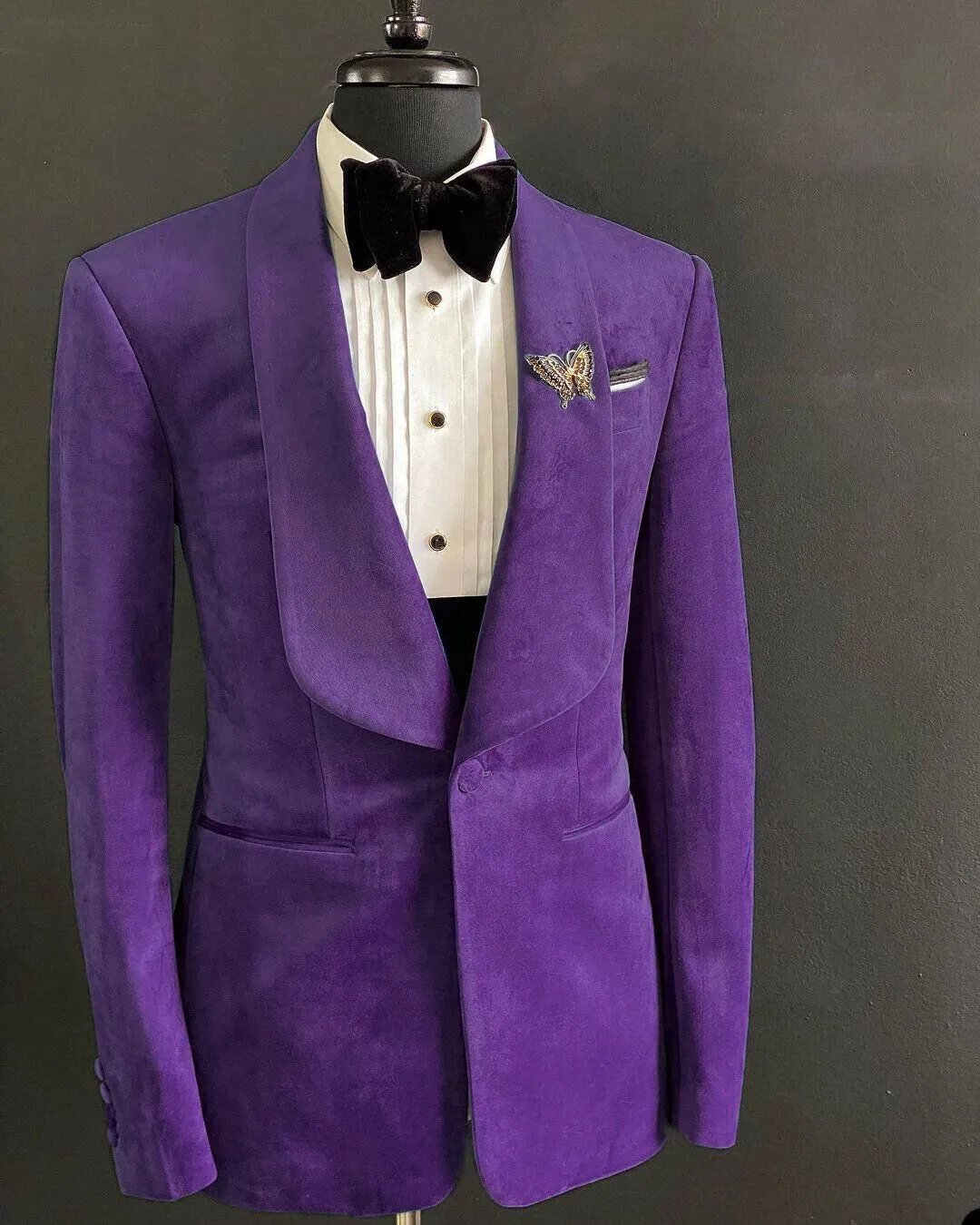Aidase Fashion Mens Suits Flannel Two-Piece Suit Vintage Business Jacket And Pants Custom Made Velvet Wedding Tuxedos New Hot In Winter