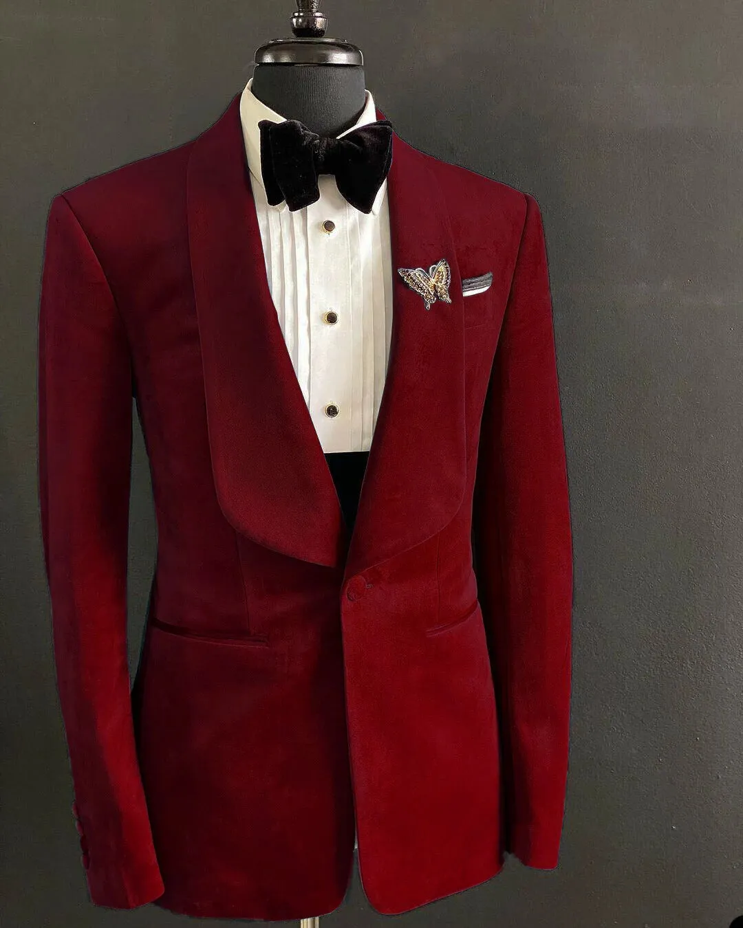 Aidase Fashion Mens Suits Flannel Two-Piece Suit Vintage Business Jacket And Pants Custom Made Velvet Wedding Tuxedos New Hot In Winter