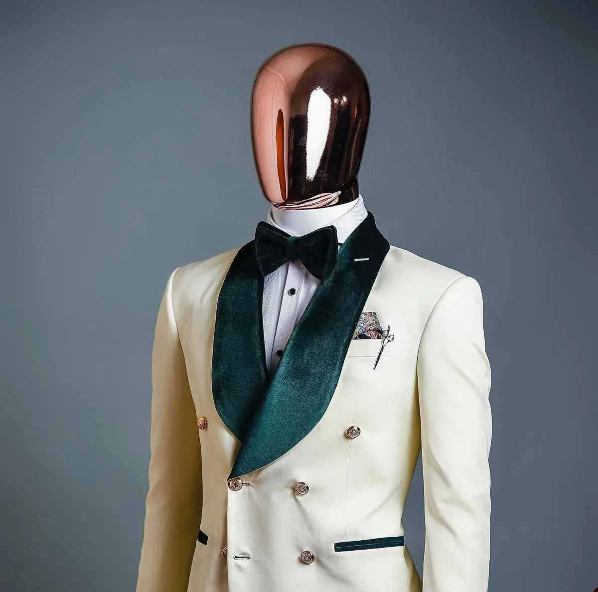Aidase mens outfits Fashion White Wedding Men Suits Tuxedos Groom Tuxedo Formal Suit Green Velvet Shawl Lapel Double Breasted 1 Piece Blazer