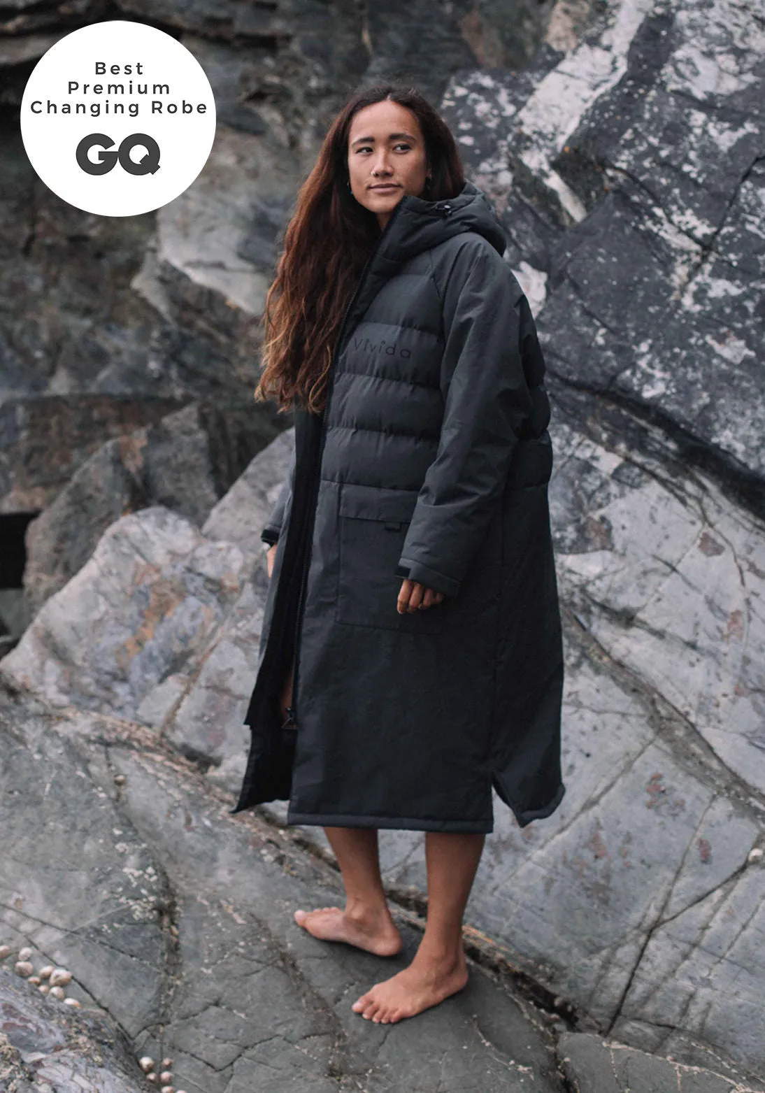 All Weather Puffer Changing Robe - Fossil Grey