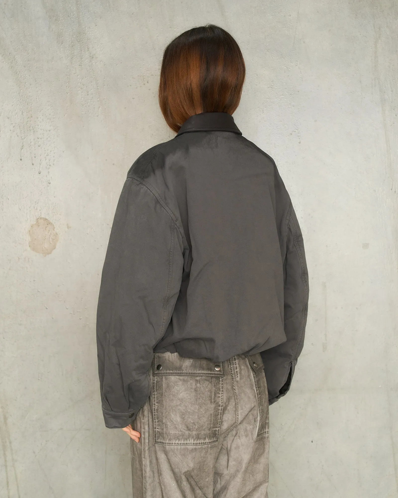 Anthracite Grey Zip Bomber