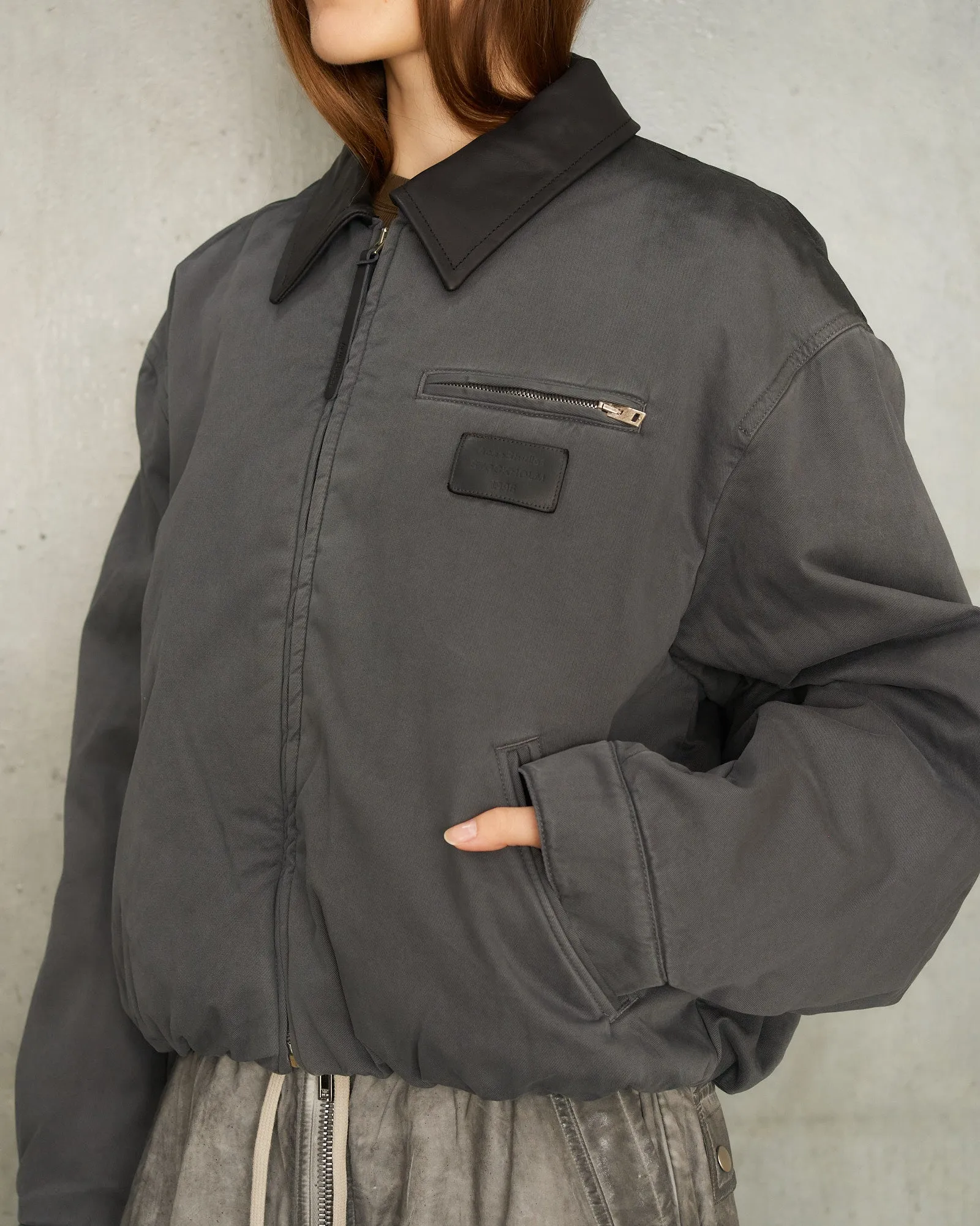 Anthracite Grey Zip Bomber