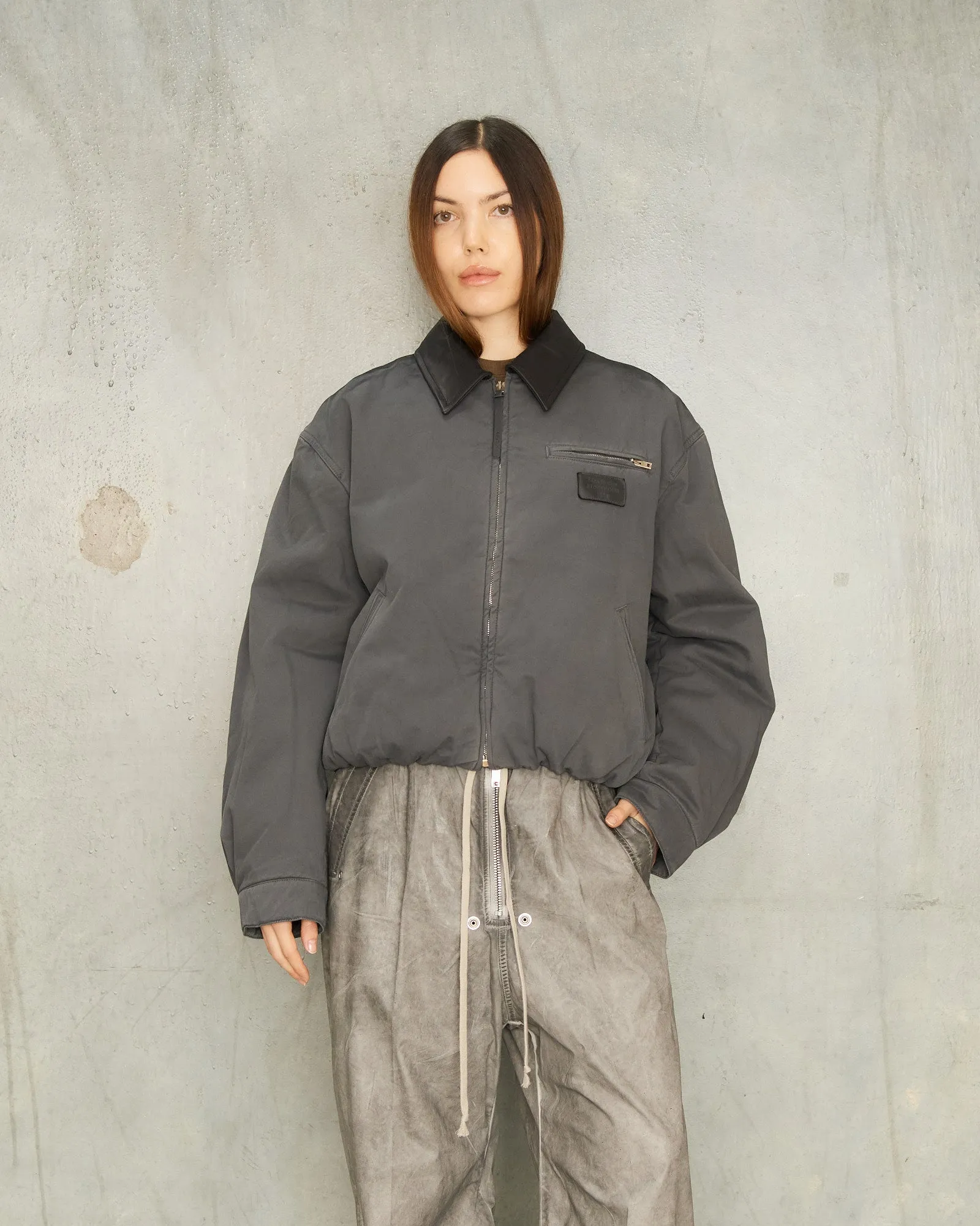 Anthracite Grey Zip Bomber