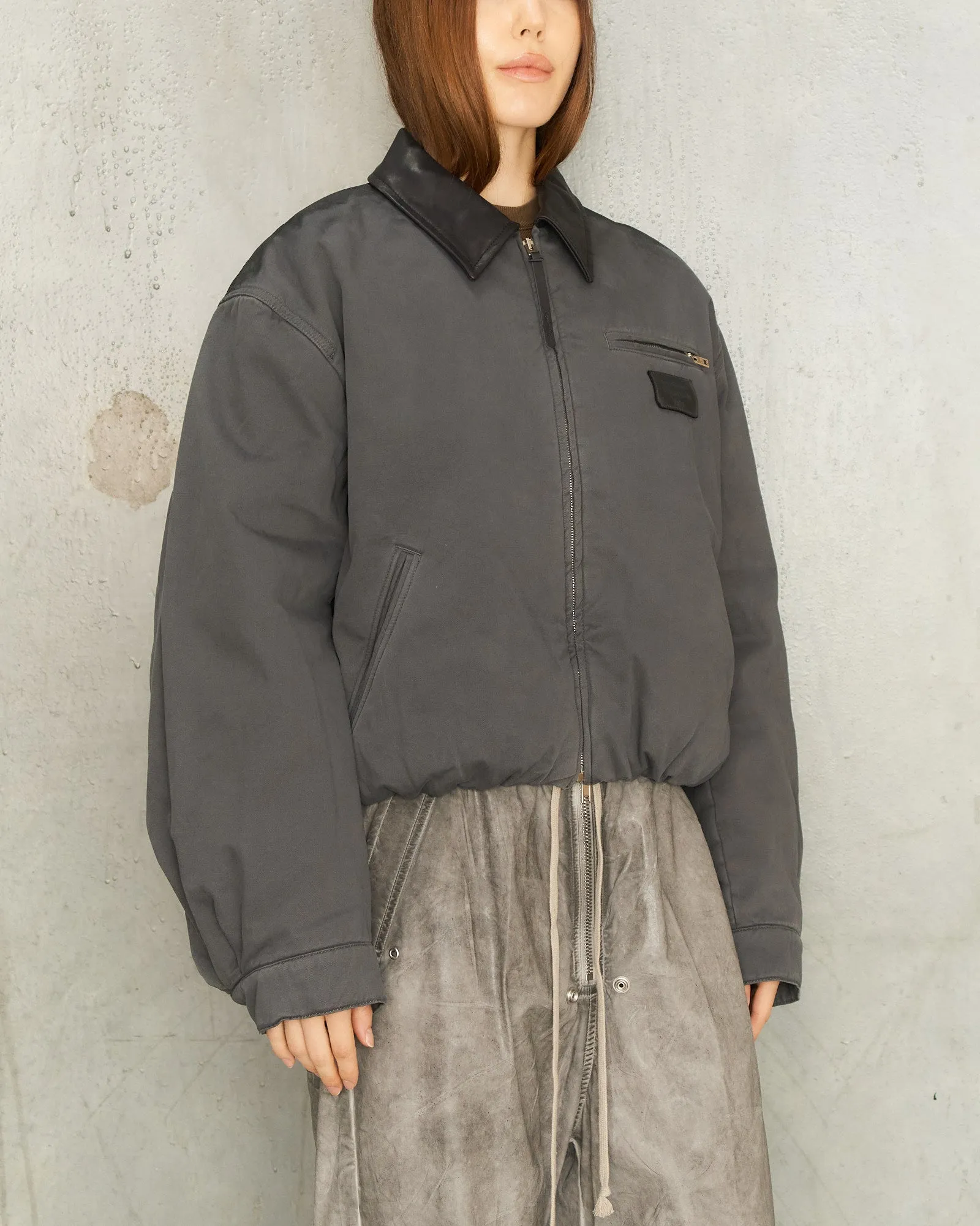 Anthracite Grey Zip Bomber