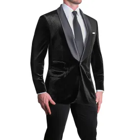 Athletic Fit Stretch Tuxedo Jacket - Black Velvet