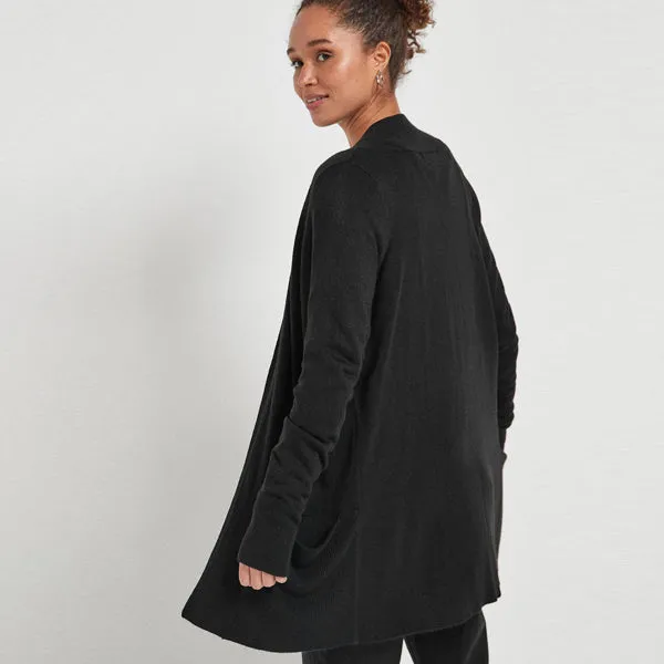 Black Cosy Pocket Cardigan