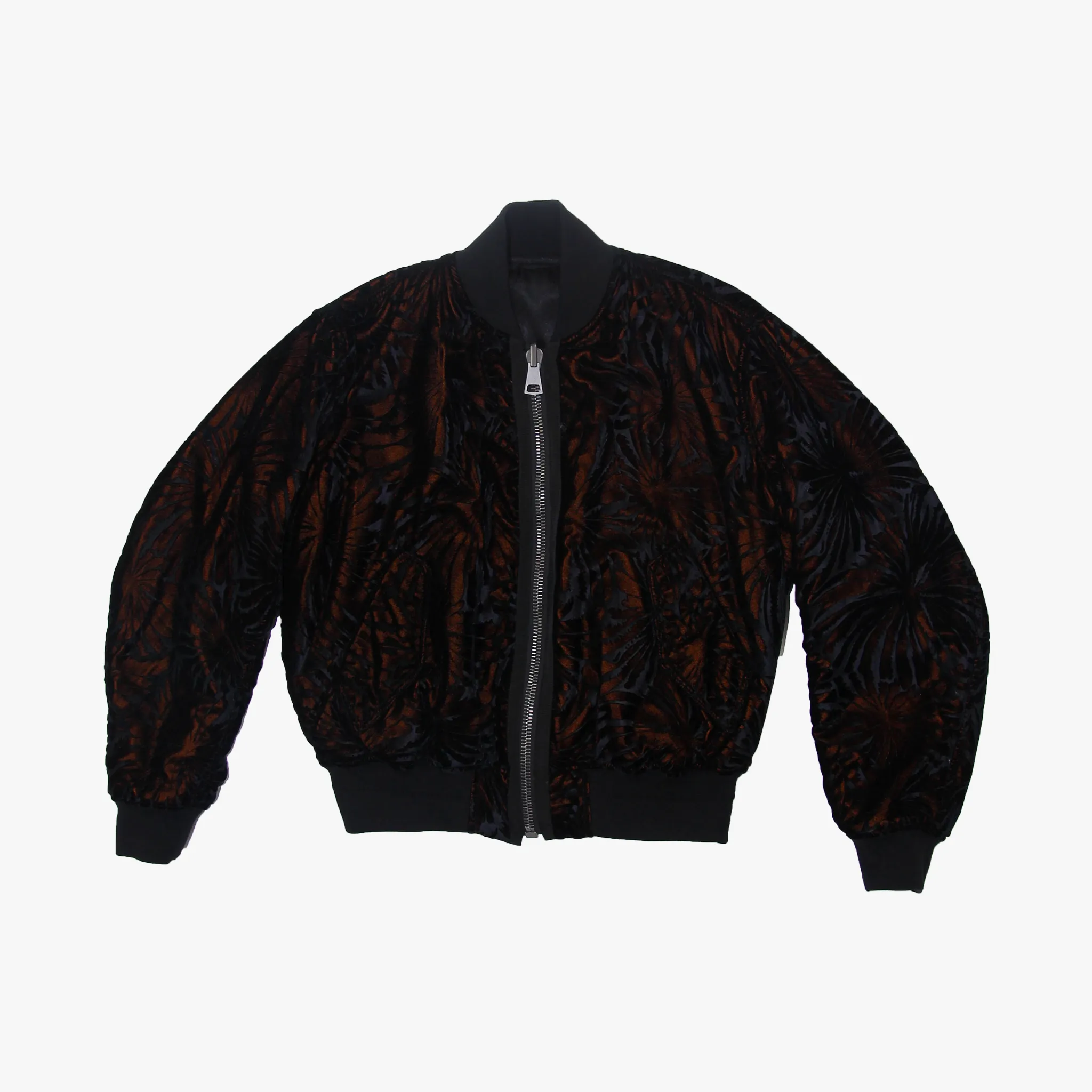 Black Reversible Velvet Bomber