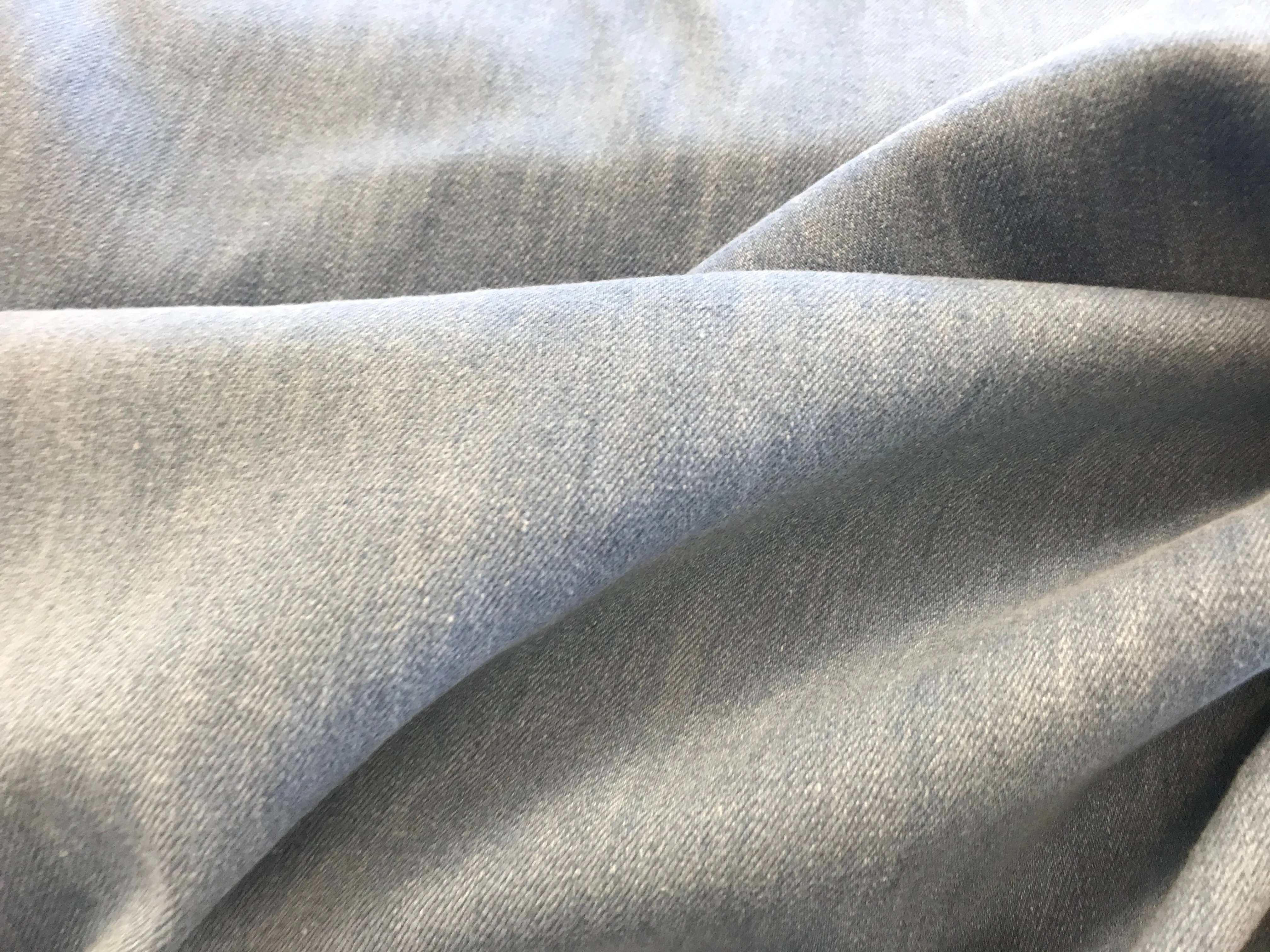 Blue White Washed Denim 96% Cotton 4% Elastane