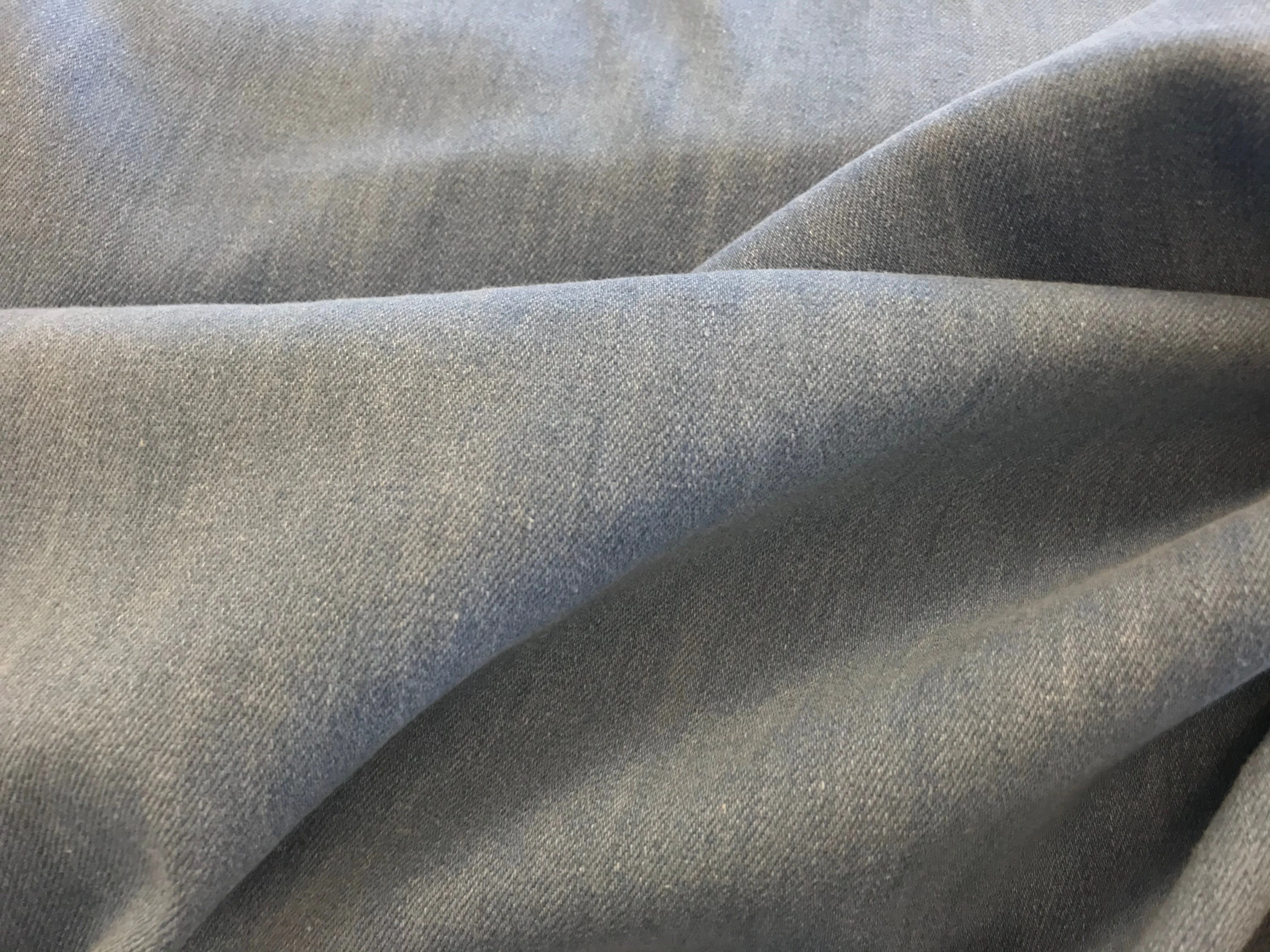 Blue White Washed Denim 96% Cotton 4% Elastane