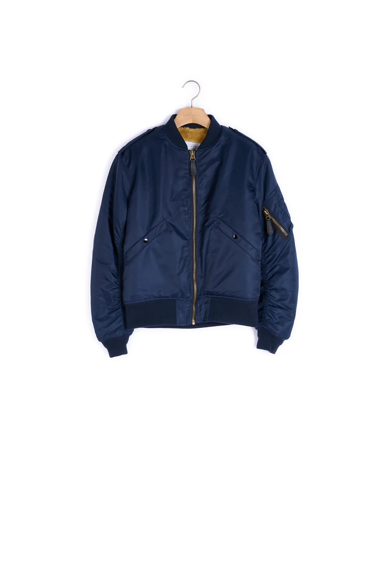 Bombers doublé de mouton contrasté