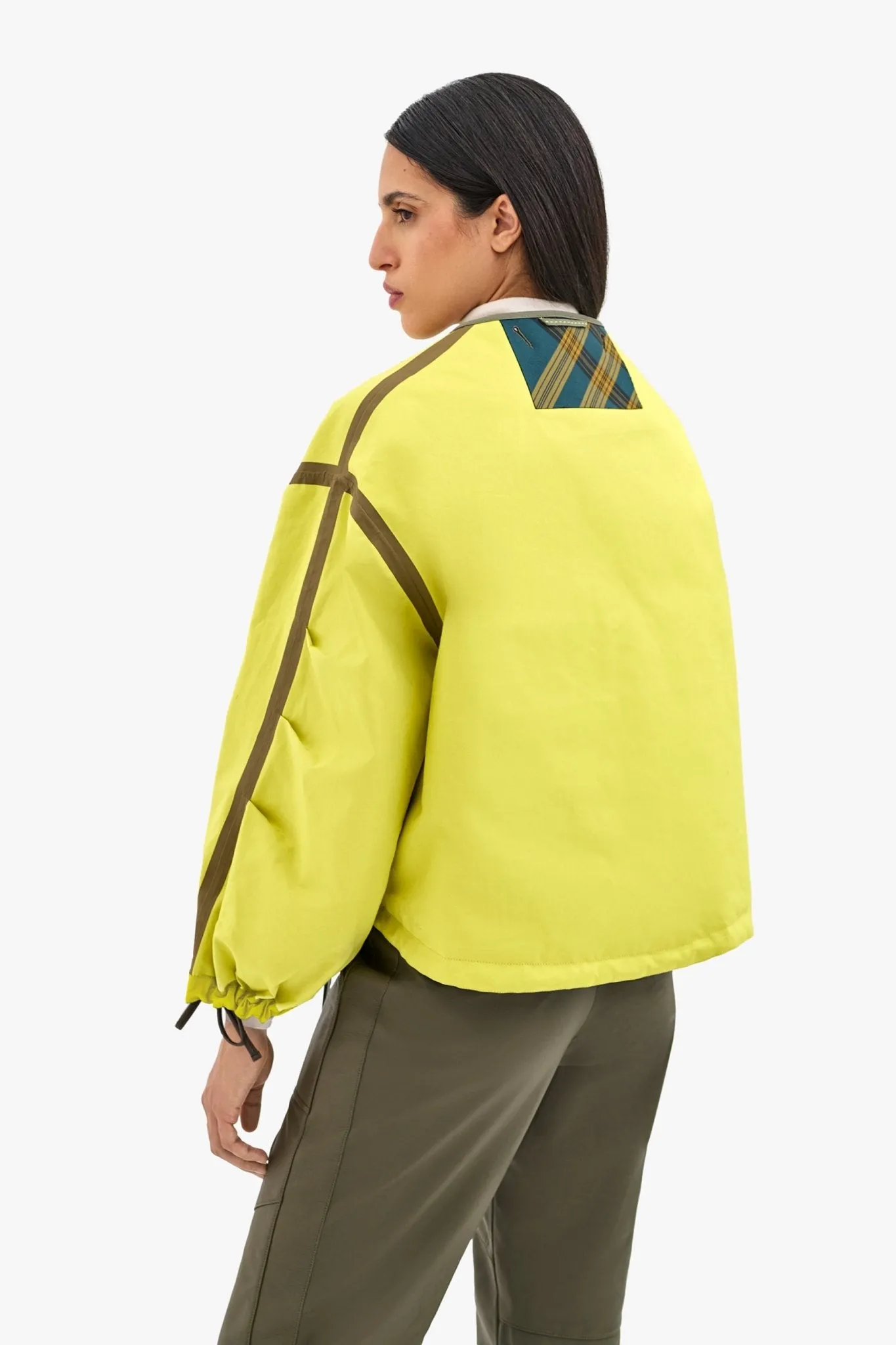 Bonded Rain Bomber - Chartreuse / Pale Olive