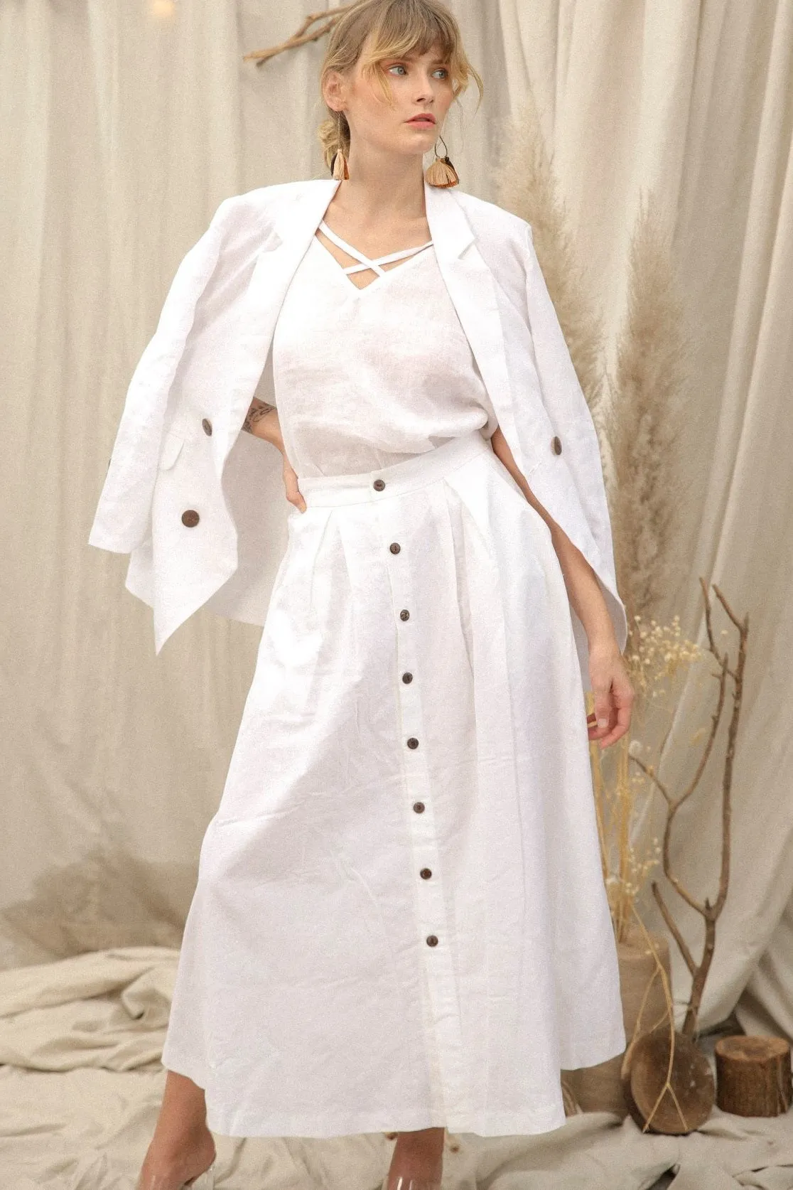 Brigitte Linen Top