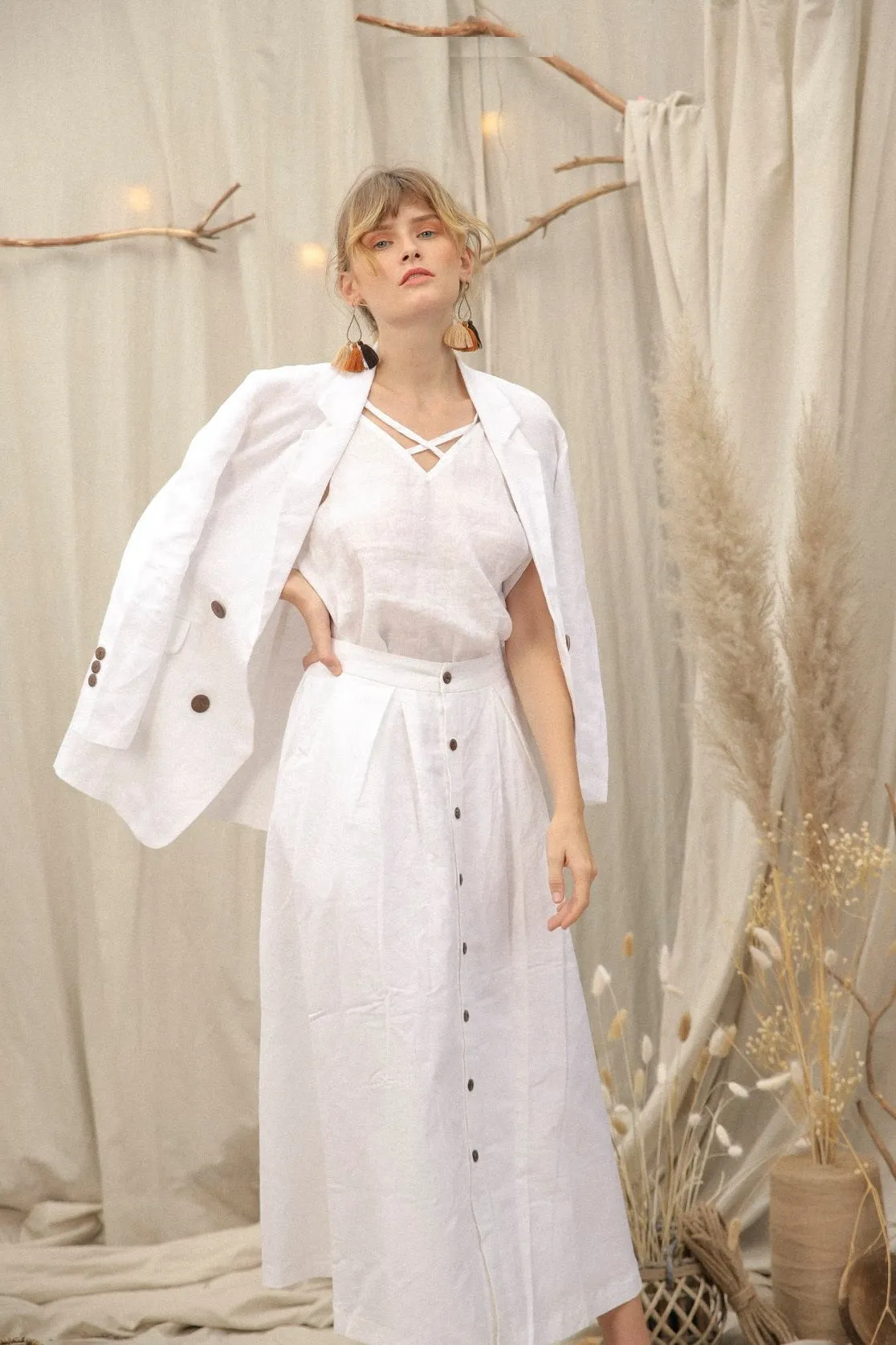 Brigitte Linen Top