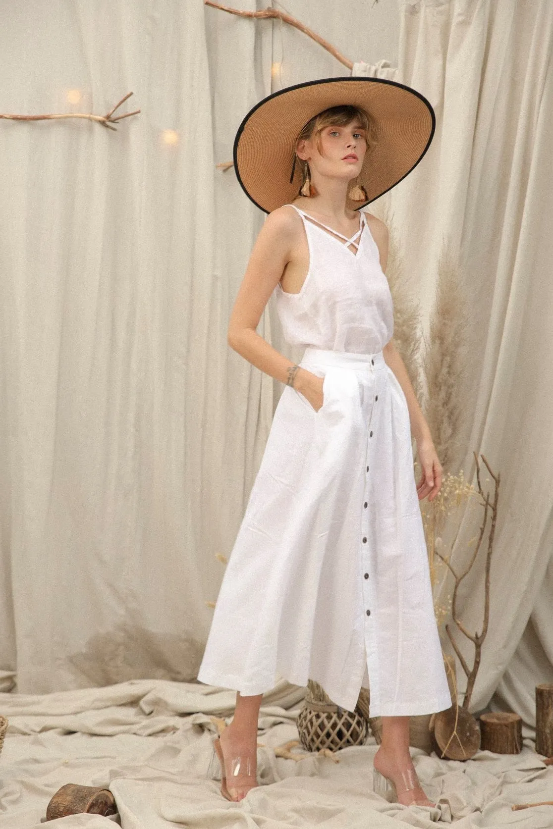 Brigitte Linen Top