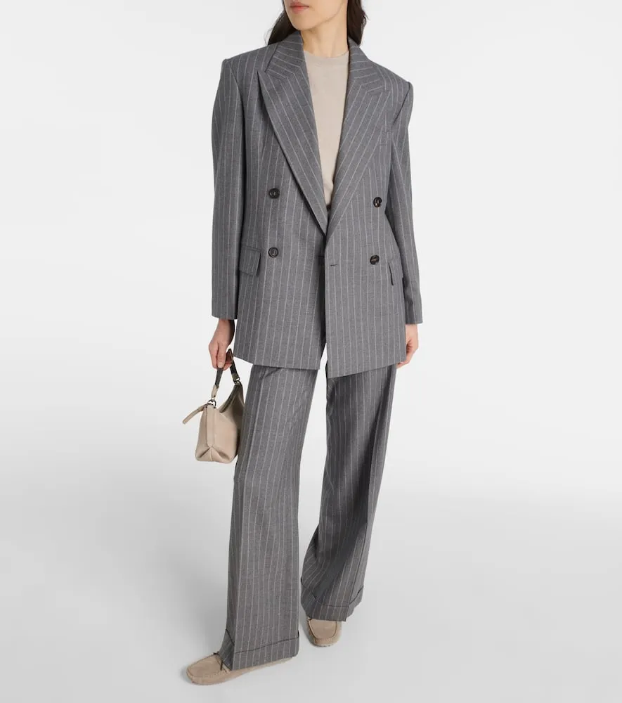 Brunello Cucinelli Double-breasted virgin wool blazer
