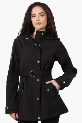 Canada Weather Gear Belted Soft Shell Lightweight Jacket - Black