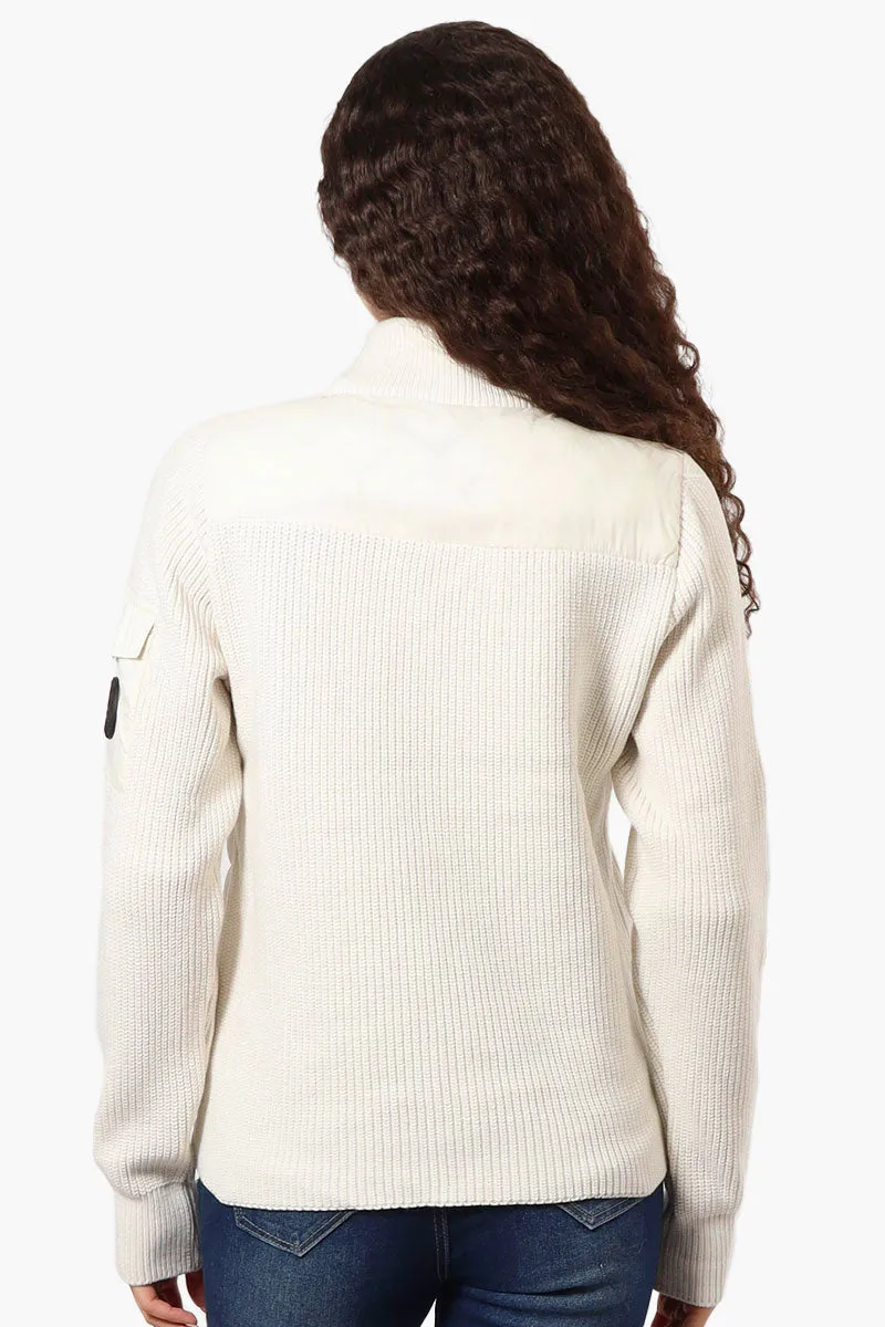 Canada Weather Gear Sweater Knit Polyfill Lightweight Jacket - White