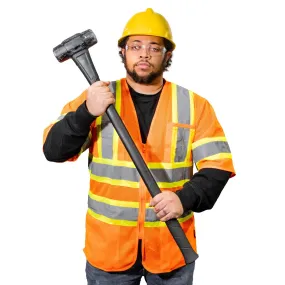 Class 3 Augusta Sleeved High Visibility Vest - Orange - L