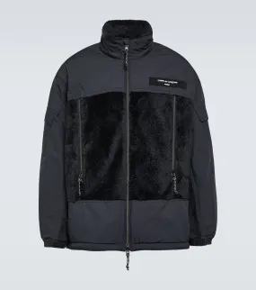 Comme des Garcons Homme Paneled faux shearling jacket