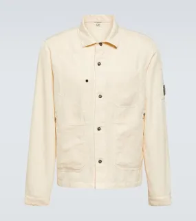 C.P. Company Single-breasted cotton and linen overshirt