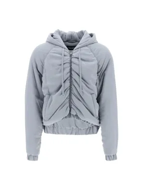 Cropped Satin Bomber Jacket