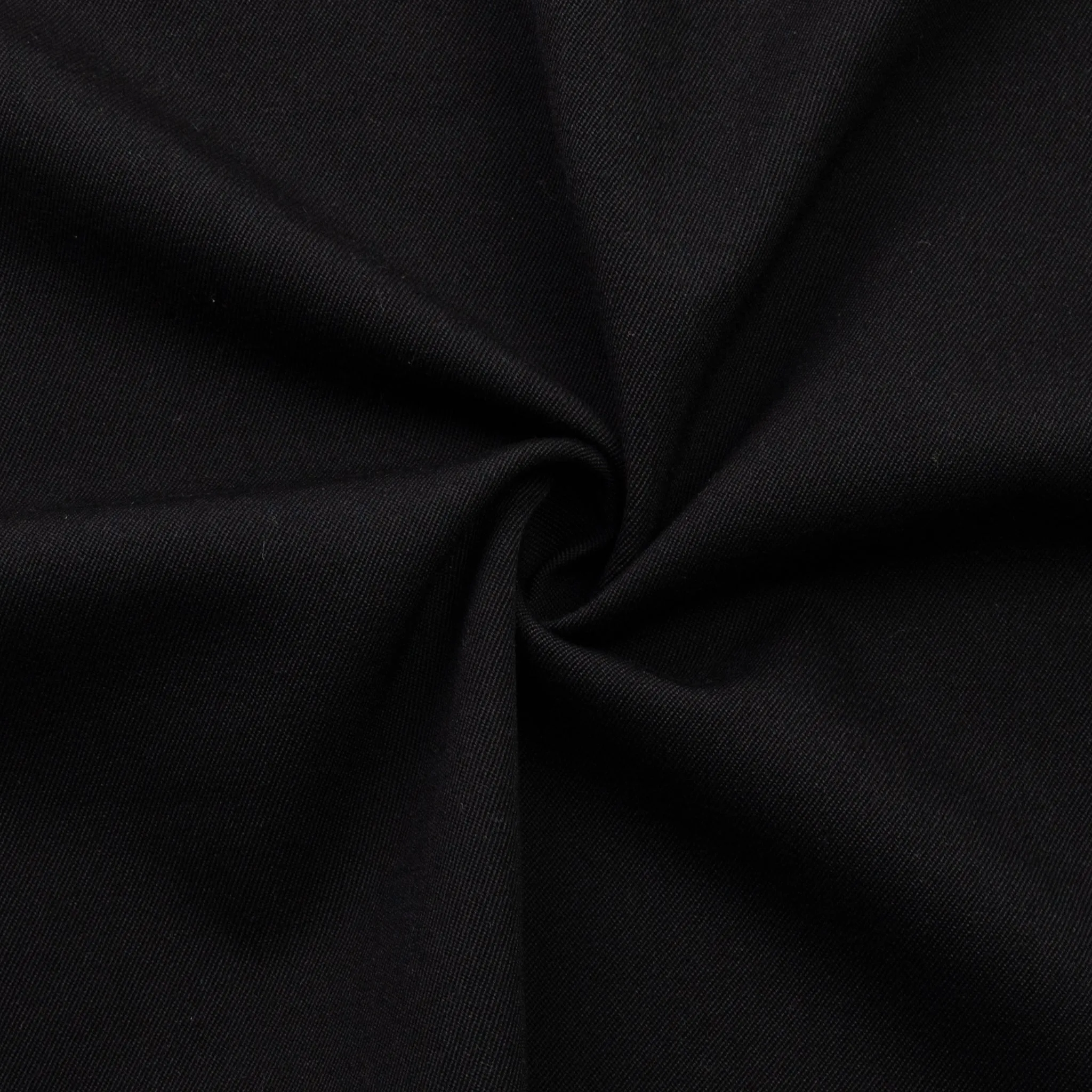 Dakota Black Twill Wool