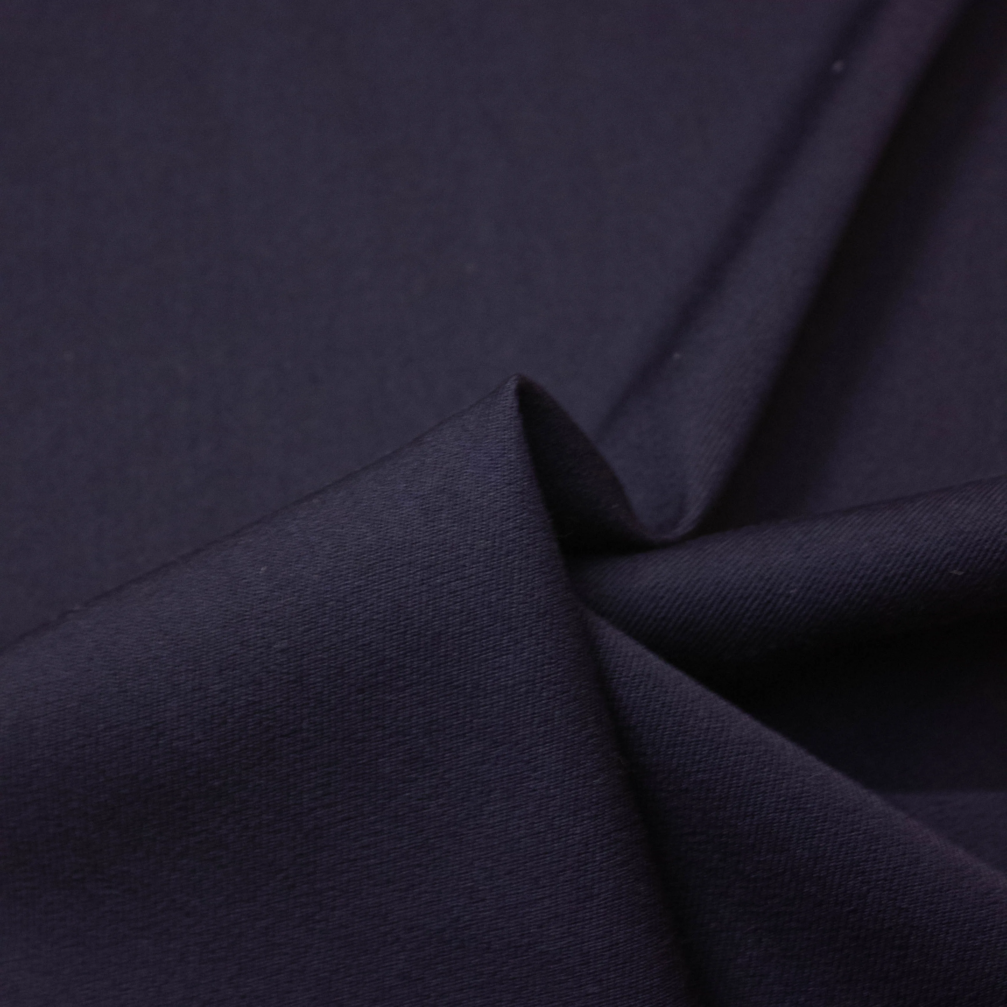 Darion Dark Blue Virgin Wool Twill