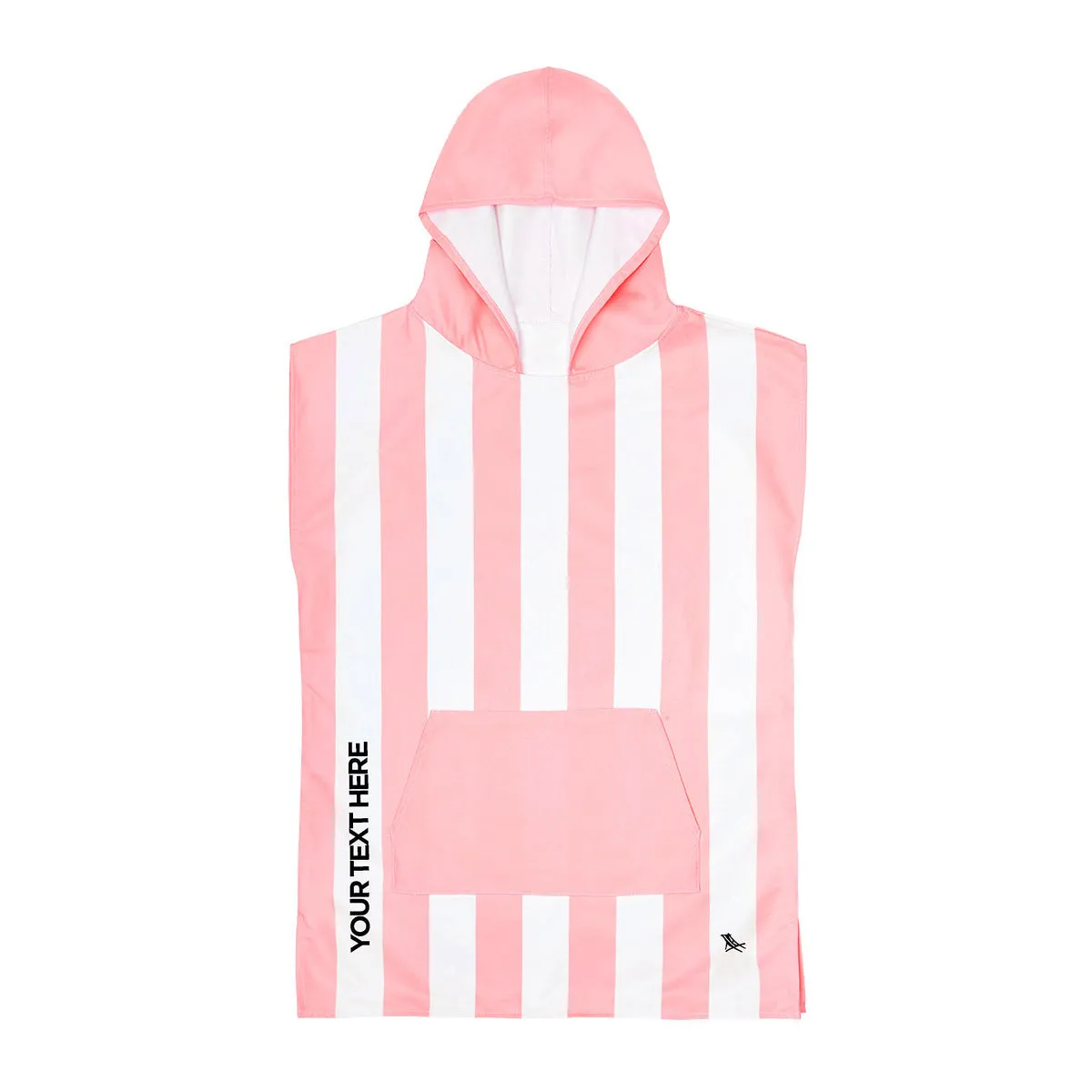 Dock & Bay Poncho Kids - Malibu Pink - Customized Embroidery Personalized for You