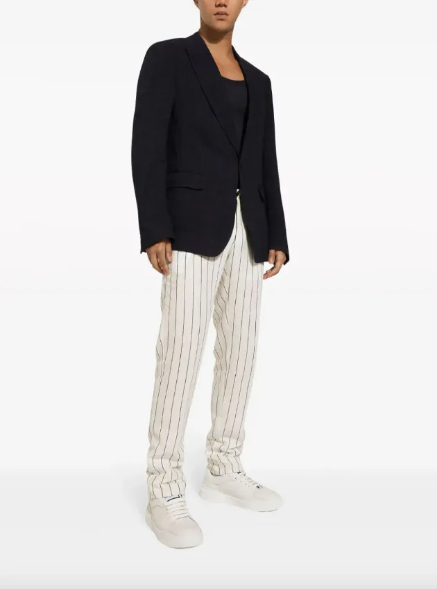 Dolce & Gabbana single breasted linen blend jacket