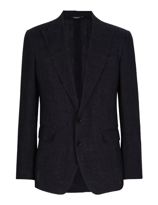 Dolce & Gabbana single breasted linen blend jacket