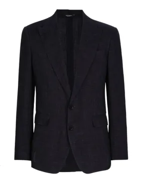 Dolce & Gabbana single breasted linen blend jacket