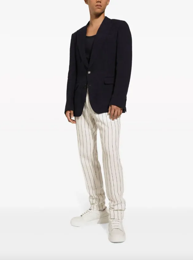 Dolce & Gabbana single breasted linen blend jacket