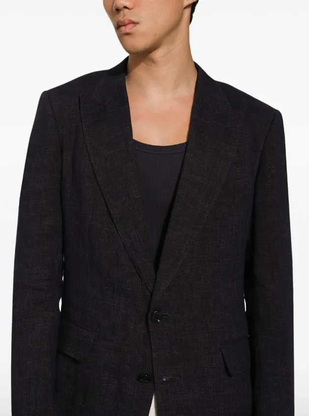 Dolce & Gabbana single breasted linen blend jacket