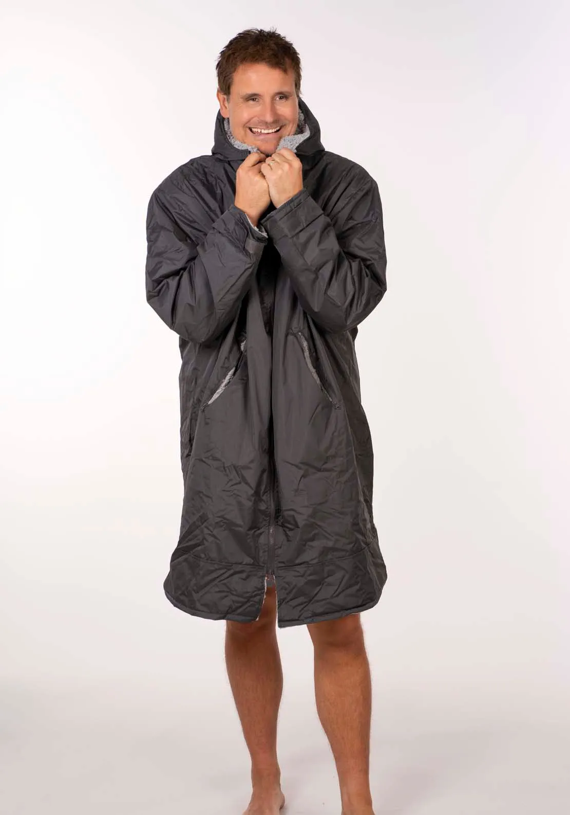 Dry Changing Robe - Charcoal & Silver