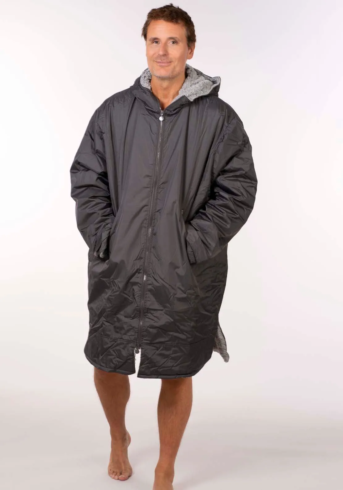 Dry Changing Robe - Charcoal & Silver