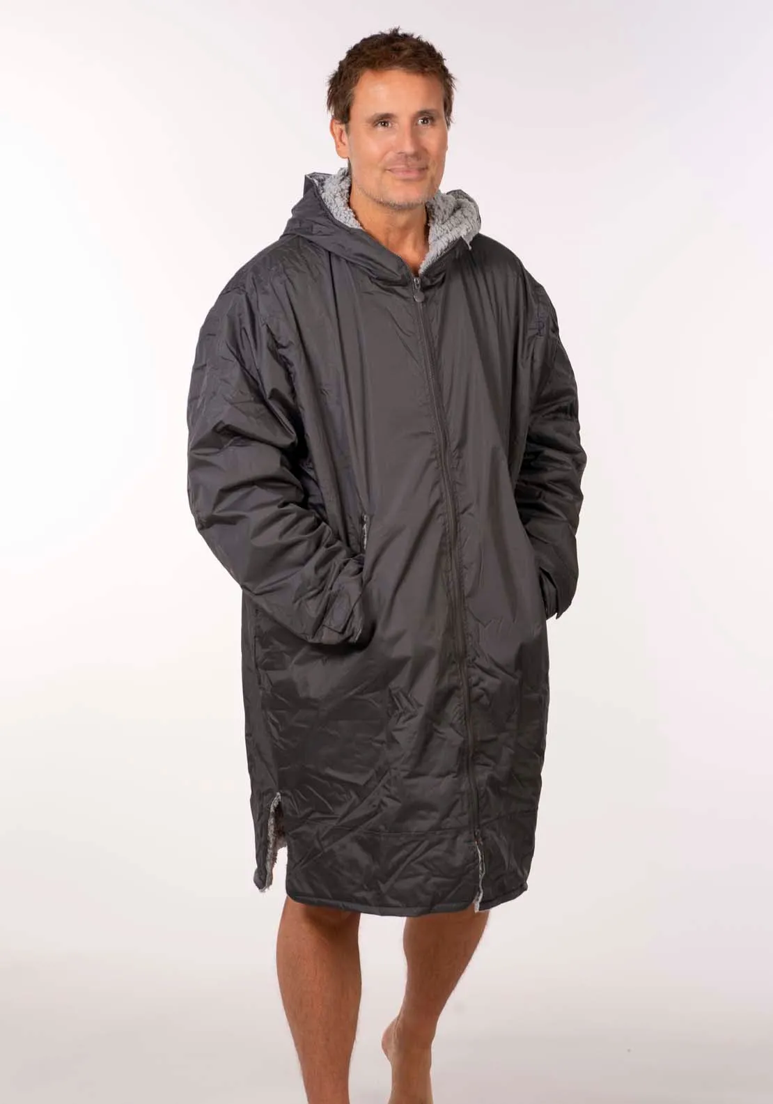 Dry Changing Robe - Charcoal & Silver