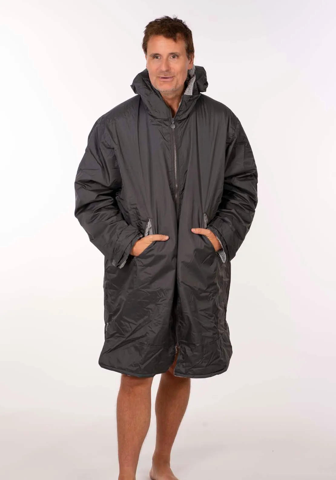 Dry Changing Robe - Charcoal & Silver