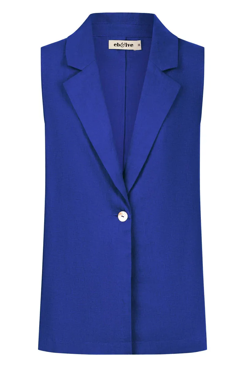 Eb & Ive 'Halcyon Vest' - Cobalt