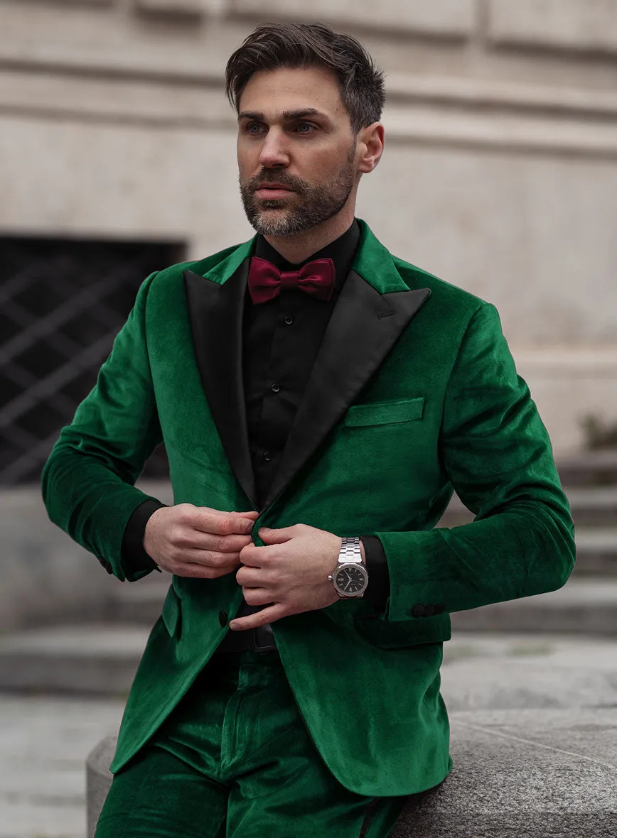 Emerald Green Velvet Tuxedo Jacket