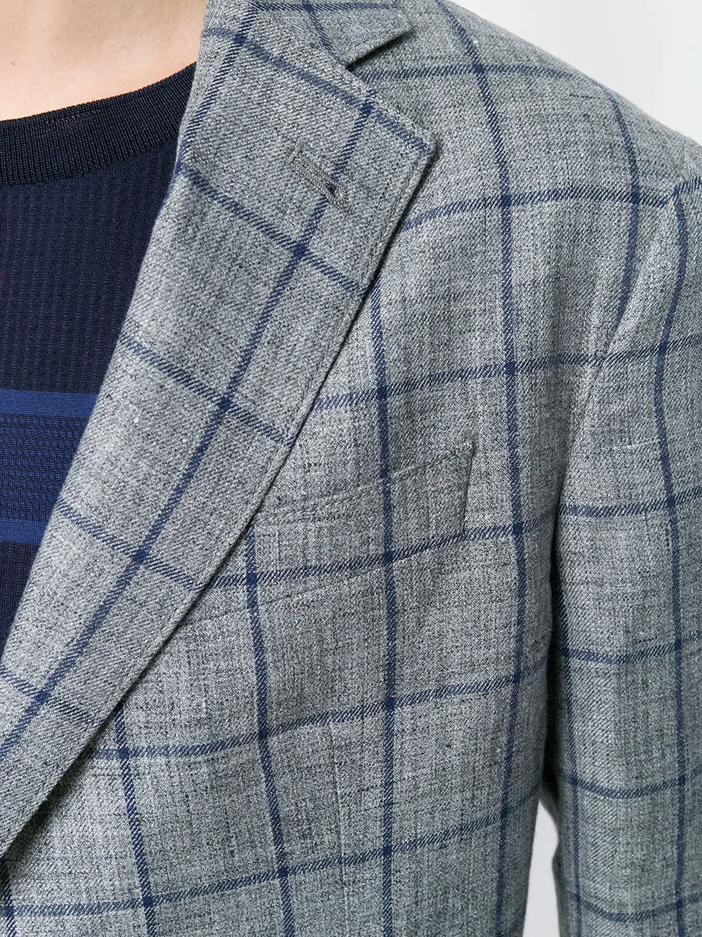 Emporio Armani Check fitted blazer