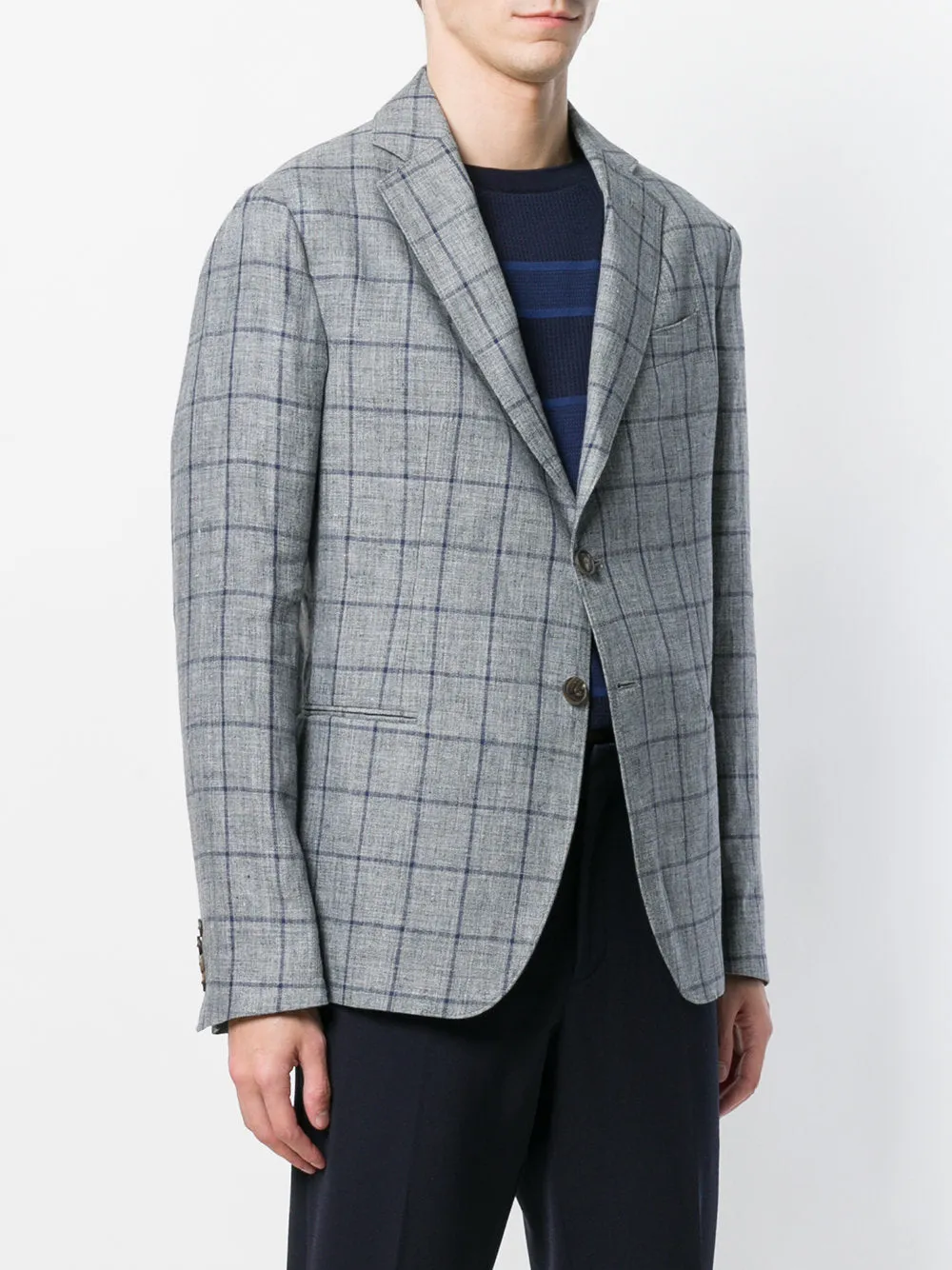 Emporio Armani Check fitted blazer